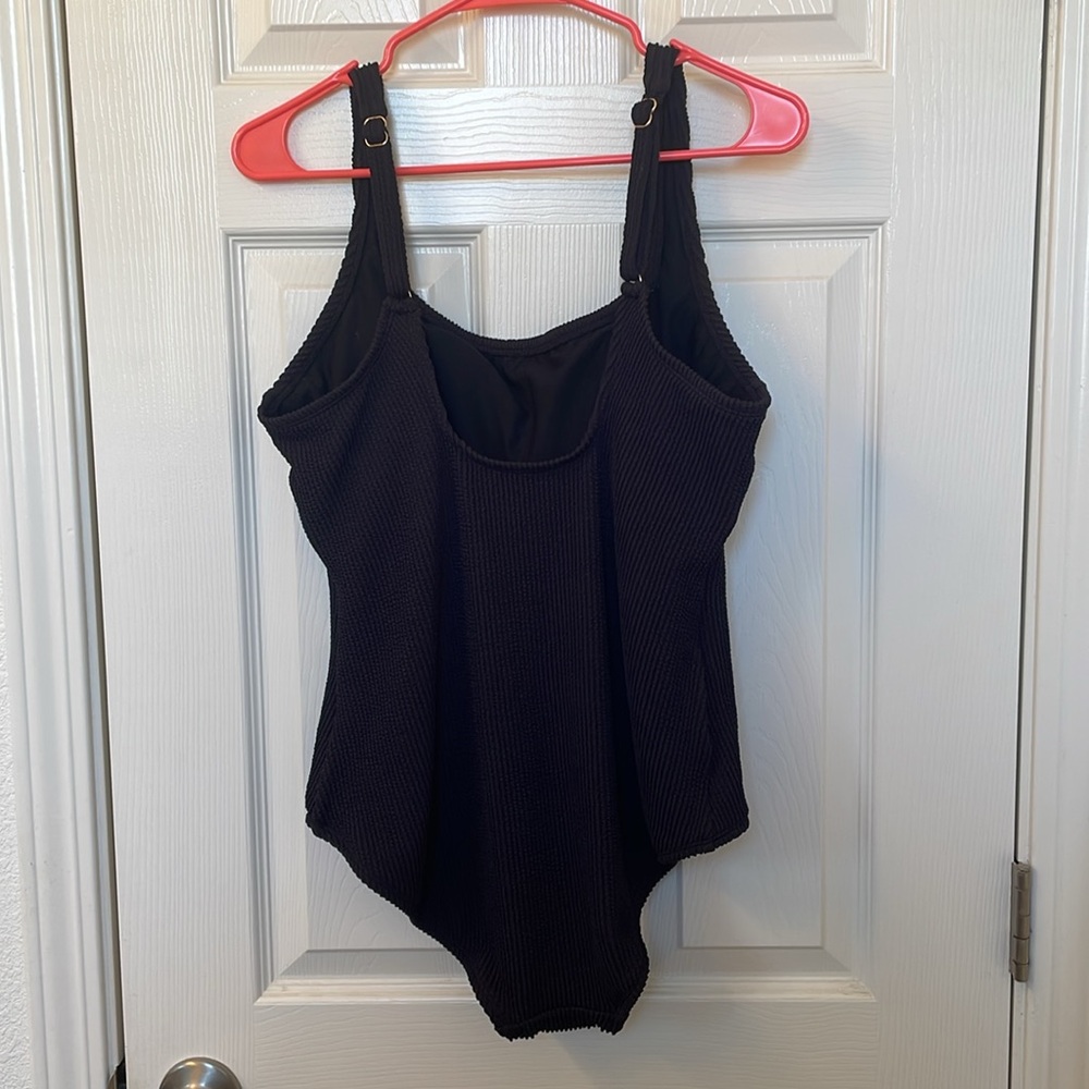 NWT Kona Sol Pucker Square Neck One Piece Swimsuit - Picture 2 of 10